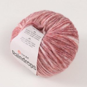 Пряжа для вязания спицами, крючком YarnArt, Raindrops, 18% шерсть, 35% полиамид, 47% акрил, 115 м/50 г, (2916 терракот меланж)