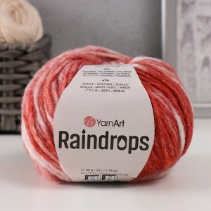 Пряжа для вязания спицами, крючком YarnArt, Raindrops, 18% шерсть, 35% полиамид, 47% акрил, 115 м/50 г, (2916 терракот меланж)