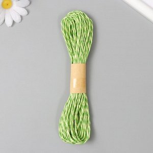 Пряжа для вязания спицами, крючком 100% целлюлоза Softino Raffia Color Melange, кручёная, зелёная трава, 10 м ±2 м