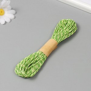 Пряжа для вязания спицами, крючком 100% целлюлоза Softino Raffia Color Melange, кручёная, зелёная трава, 10 м ±2 м