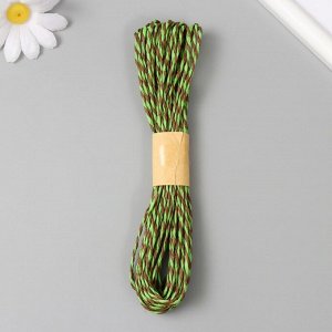 Пряжа для вязания спицами, крючком 100% целлюлоза Softino Raffia Color Melange, кручёная, зелёный луг, 10 м ±2 м
