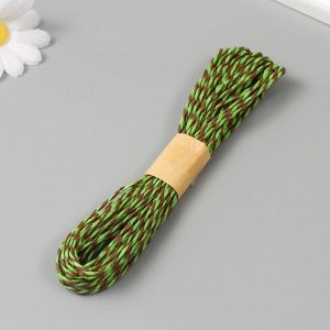 Пряжа для вязания спицами, крючком 100% целлюлоза Softino Raffia Color Melange, кручёная, зелёный луг, 10 м ±2 м
