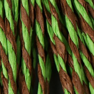 Пряжа для вязания спицами, крючком 100% целлюлоза Softino Raffia Color Melange, кручёная, зелёный луг, 10 м ±2 м
