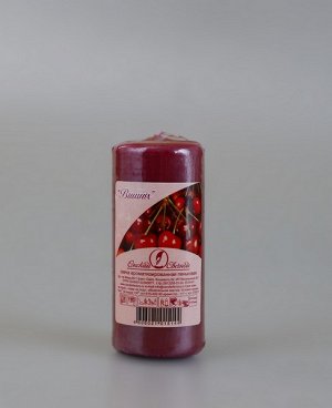 Свеча ароматизированная пеньковая 40х90 вишня (время горения - 11 ч.)