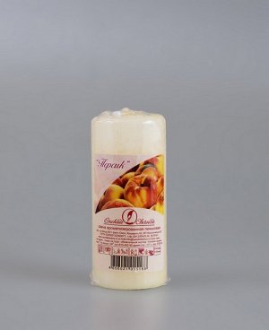 Свеча ароматизированная пеньковая 40х90 персик (время горения - 11 ч.)