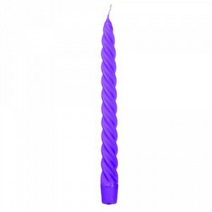 Свеча витая фиолетовая 24 см