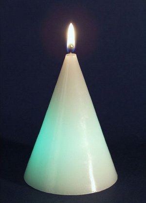 Свеча мигающая конус хамелеон 10,2 см (время горения - 10 ч.)