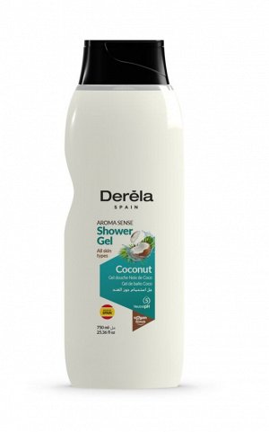 DERELA Гель для душа кокос  COCONUT 750 мл