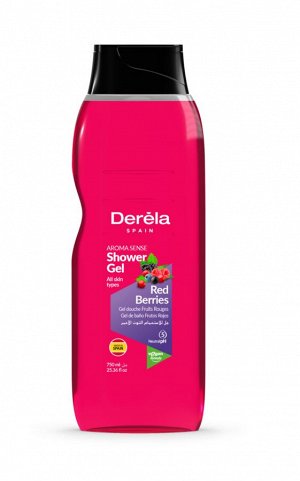 DERELA Гель для душа красные ягоды  RED BERRIES 750 мл