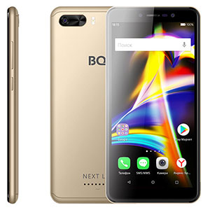 Смартфон BQ 5508L Next LTE, 4G, 8Gb + 1Gb Gold