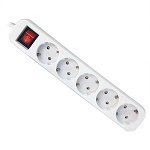 Электроудлинитель Defender S530 white (5 розетки; 3,0 м) с заземл., выключатель 99242