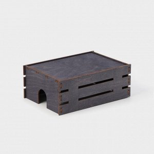 Подставка - органайзер деревянный для специй Доляна «Рейка», 20x14x7,7 см, цвет тёмный