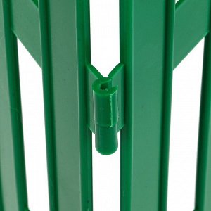 Ограждение декоративное, 35x210 см, 5 секций, пластик, зелёное, GOTIKA, Greengo