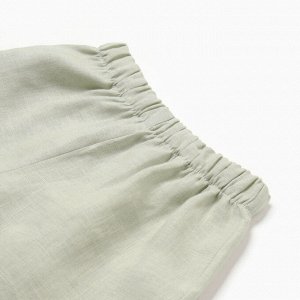 Костюм детский (рубашка и шорты) Крошка Я Linen, -92, зеленый