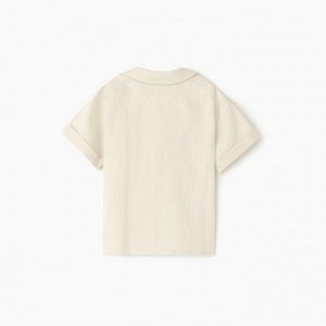 Рубашка для мальчика Крошка Я Linen, -92, молочный