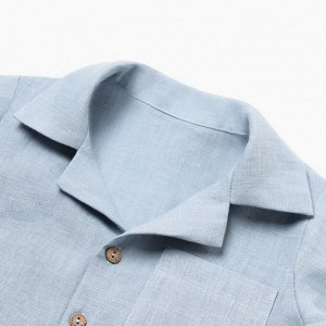 Рубашка для мальчика Крошка Я Linen, -98, голубой