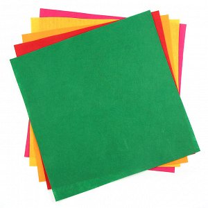 Ткань для рукоделия, фетр, толщина 1 мм, набор 5 цветов, лоскус 50 x 50 см