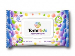 Влажные салфетки детские TomiKids 30шт/уп