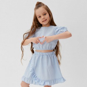 Комплект для девочки (топ, юбка) KAFTAN 30 (98-104 см), голубой