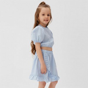 Комплект для девочки (топ, юбка) KAFTAN 30 (98-104 см), голубой