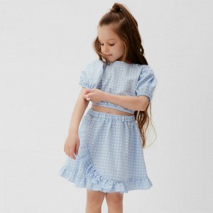 Комплект для девочки (топ, юбка) KAFTAN 30 (98-104 см), голубой