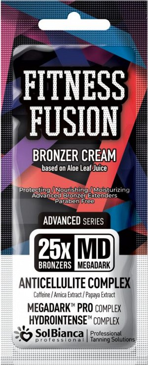 Крем-автозагар FITNESS FUSION 25x bronzer с кофеином, экстрактами арники и папайи, 15 мл