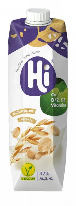 Молоко растительное овсяное Barista 3,2% 1л, Hi EFKO FOOD