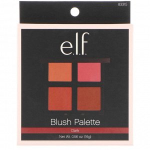 E.L.F. Cosmetics, Палетка румян, темных оттенков, 0,56 унции (16 г)