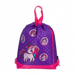 Мешок для обуви, 38 х 43 х 9 см, на шнурке, deVENTE. Unicorn