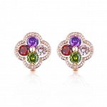 Серьги с позолотой, Swarovski Crystal Shik