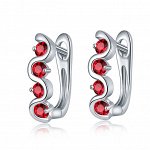 Серьги c посеребрением, Swarovski Crystal Shik