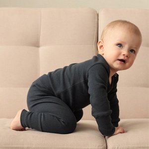 Комплект боди детских MINAKU: Basic Line BABY, цвет светло-серый/графитовый.