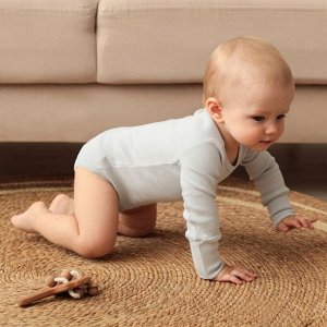 Комплект боди детских MINAKU: Basic Line BABY, цвет светло-серый/графитовый.
