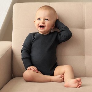 Комплект боди детских MINAKU: Basic Line BABY, цвет светло-серый/графитовый.