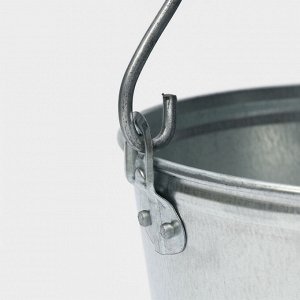 Ведро оцинкованное хозяйственное с ручкой, 7 л, d=24 см, h=24 см, ГОСТ
