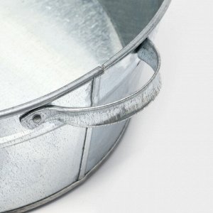 Таз для бани, овальный, с ручками, оцинкованная сталь, 23 л