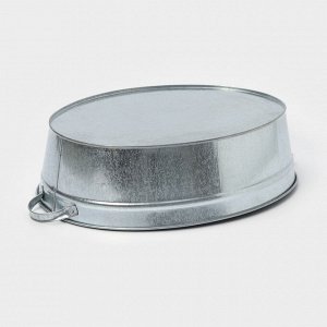 Таз для бани, овальный, с ручками, оцинкованная сталь, 23 л