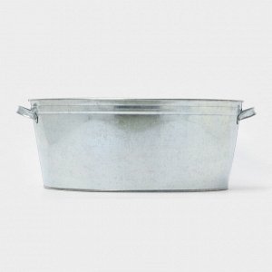 Таз для бани, круглый, оцинкованная сталь, 38 л