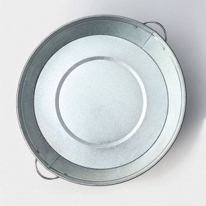 Таз для бани, круглый, оцинкованная сталь, 38 л