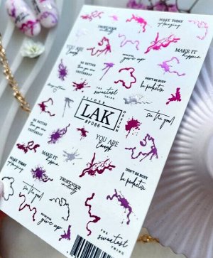 LAK NAILS #F086 Фольгированный слайдер для дизайна ногтей/для маникюра