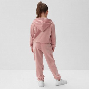 Костюм детский (толстовка, брюки) KAFTAN "Basic line" размер 34 (122-128см), розовый