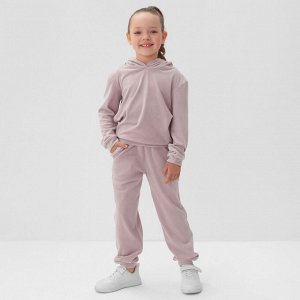 Костюм детский (толстовка, брюки) KAFTAN "Basic line" размер 34 (122-128см), лиловый