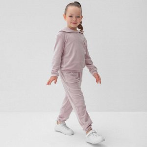 Костюм детский (толстовка, брюки) KAFTAN "Basic line" размер 34 (122-128см), лиловый