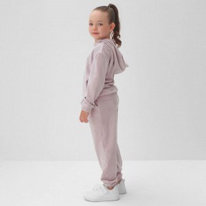 Костюм детский (толстовка, брюки) KAFTAN "Basic line" размер 34 (122-128см), лиловый