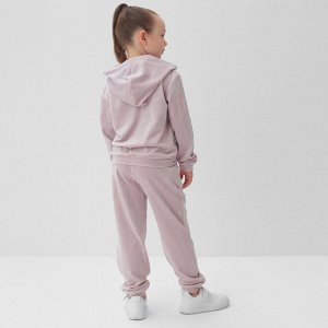 Костюм детский (толстовка, брюки) KAFTAN "Basic line" размер 34 (122-128см), лиловый