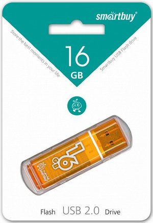 USB накопитель Smartbuy 16GB Glossy series Orange (SB16GBGS-Or)
