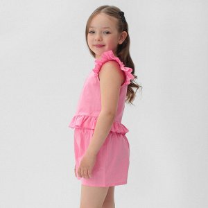 Комплект для девочки (топ, шорты) KAFTAN 34 (122-128 см), ярко-розовый
