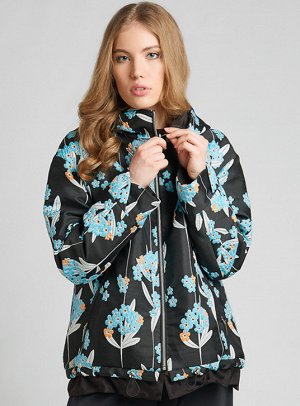 Куртка Мята цветы
Голубые цветыУкороченная двусторонняя куртка с капюшоном. Лицевая сторона изделия (принт «цветы») сшита из ткани гобелен. Оборотная сторона представлена в однотонном чёрном цвете в б
