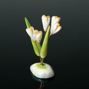 Цветы «Подснежники», 5 цветков, селенит