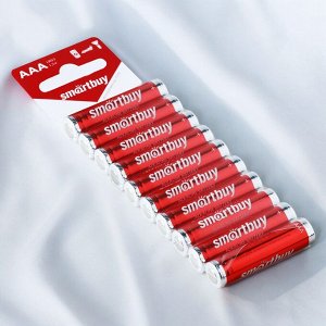 Батарейки мизинчиковые ААА (LR03) алкалиновая (упаковка 10 шт.), Smartbuy, (SBBA-3A10SB)